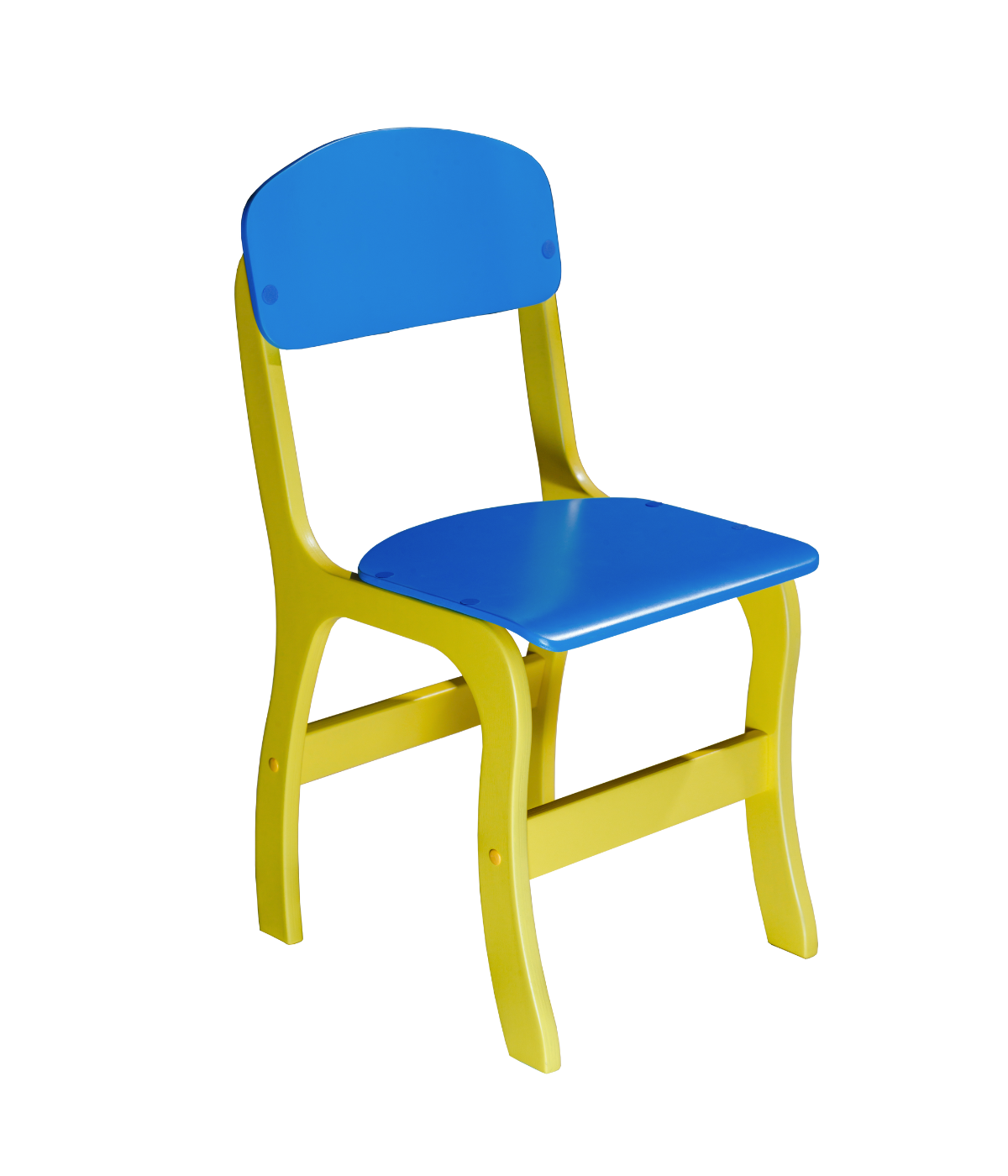 Фанерний дитячий стільчик "Мелодія", фарбований, на ростову групу №3, ЛЕЛЕКА, 310х355х642 мм.